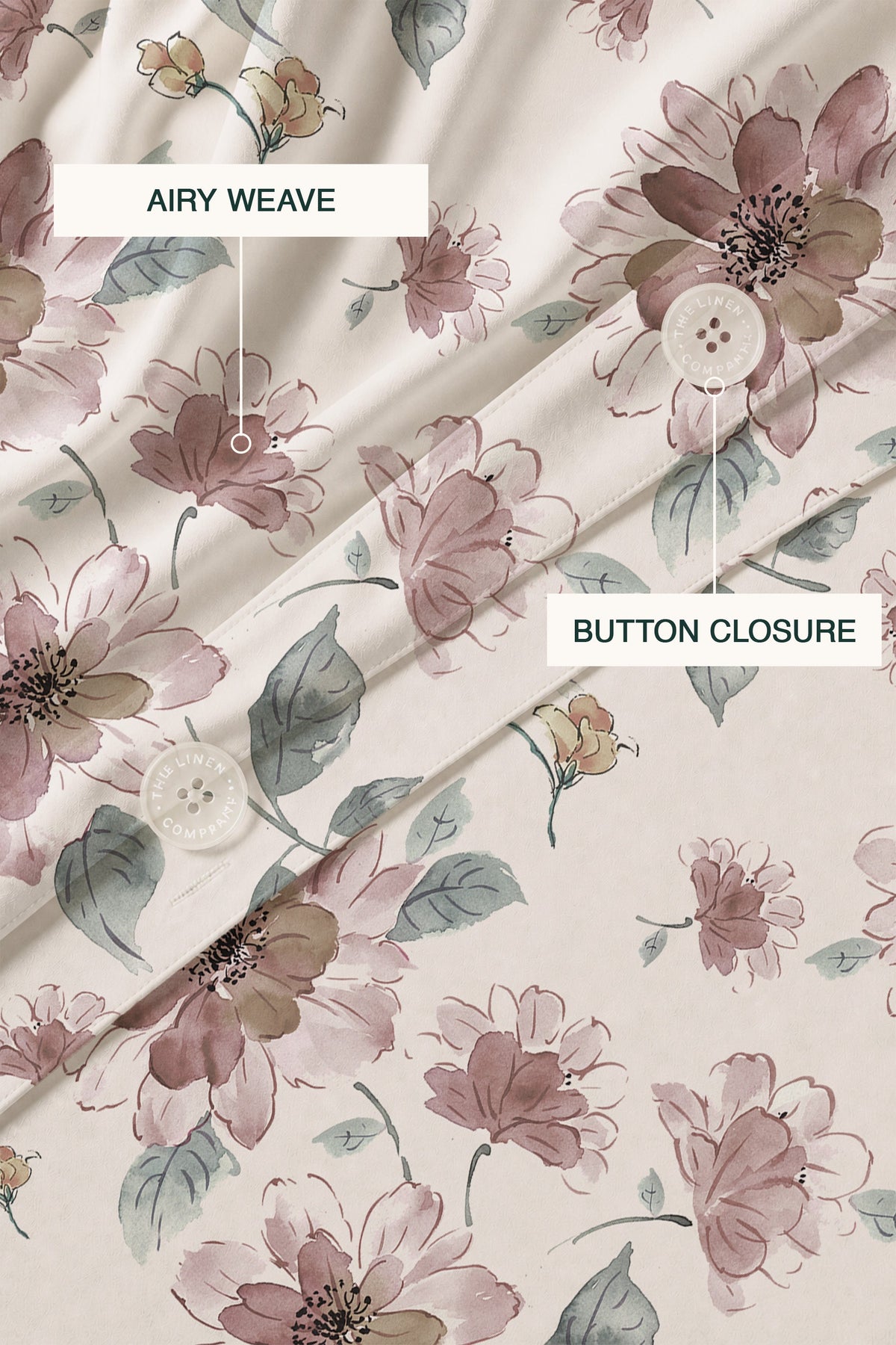 Sienna Orchid Percale Duvet Cover set – view 2