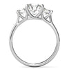 Petite Trellis Three-Stone Round Brilliant Moissanite Ring