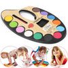 Pack Of Kids Drawing & Painting Water Color Artist Color Palette Of 12 Colors With Brush [St-909]