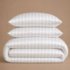 T300 Luxe White Striped Duvet Set
