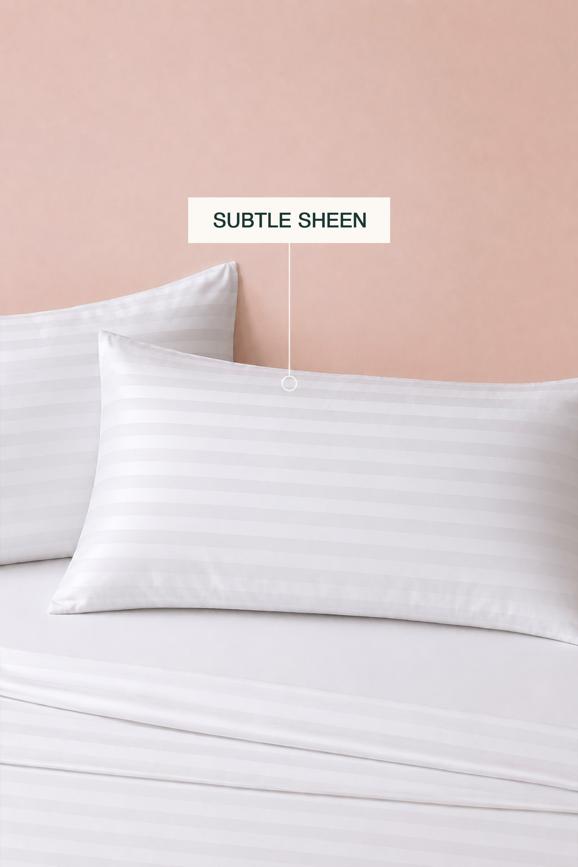 T300 Luxe White Striped Bed Sheet Set – view 3