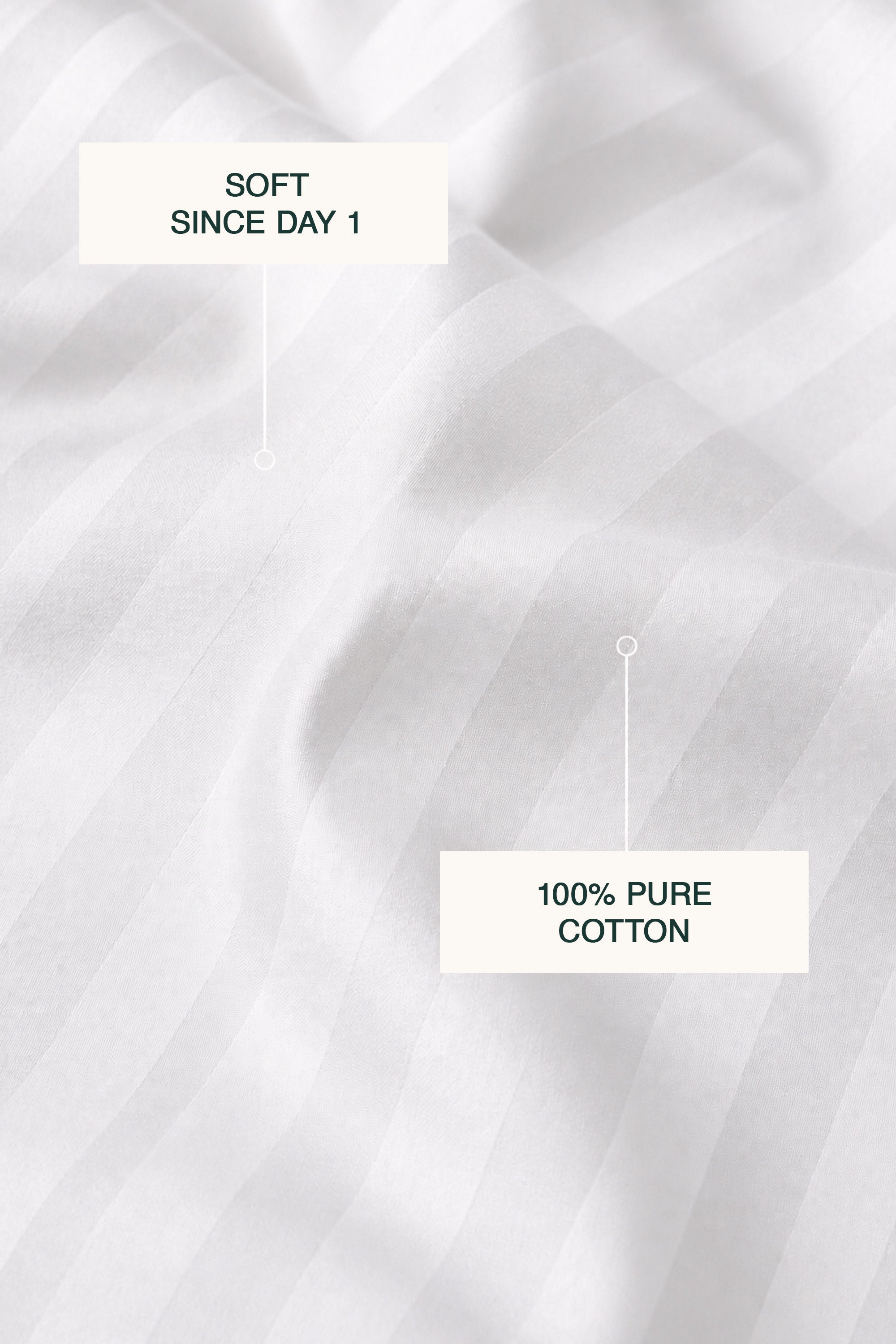 T300 Luxe White Striped Duvet Cover Set – view 4