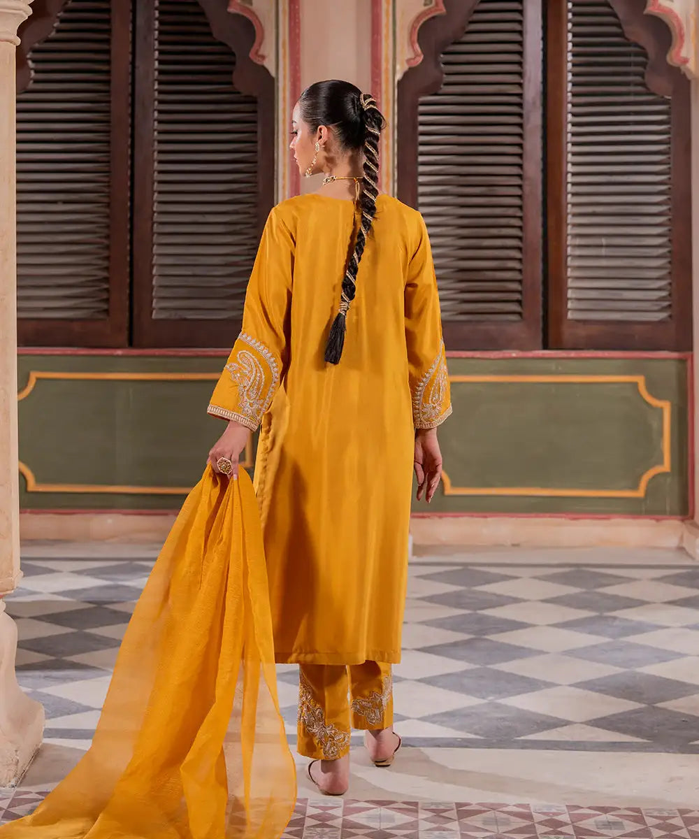 3PC - Embroidered Viscose Suit - Kross Kulture 